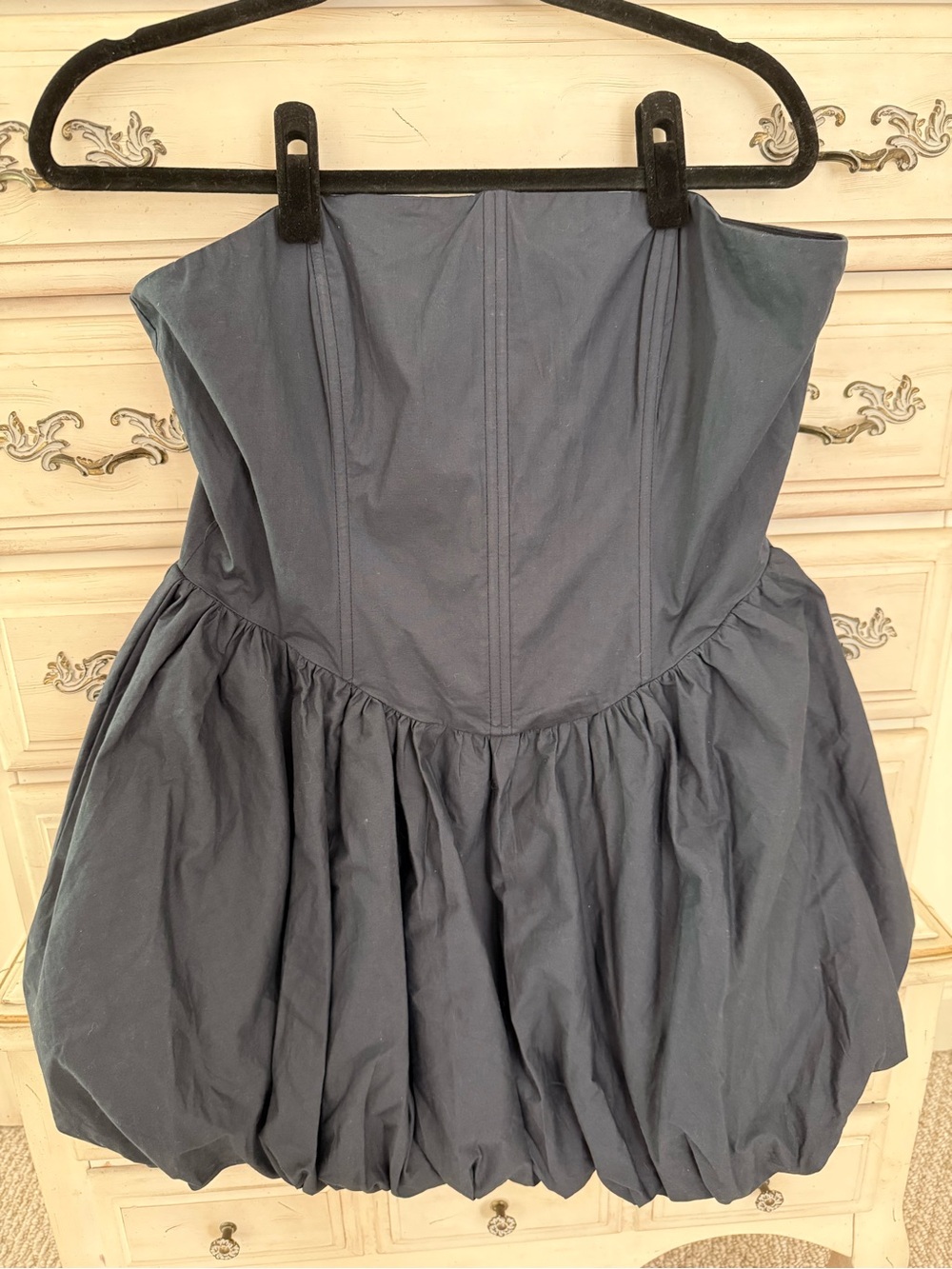NWT Fashion Nova Navy Bubble Strapless Girls Dress